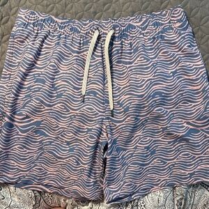 Sonoma Men's Swim Trunks with Pink and Blue Wave Pattern